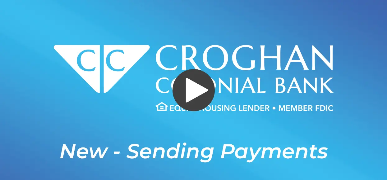 Croghan Colonial Bank video thumbnail: New - Sending Payments tutorial